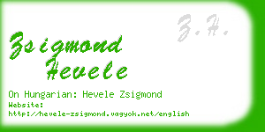 zsigmond hevele business card